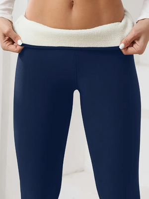 Velvet Padded Lambswool Leggings Mimarta