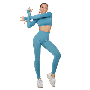 Women's Long Sleeve Yoga Set - Plus Size Activewear Mimarta