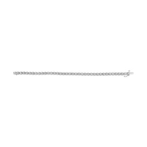 10K White Gold 3.00 Cttw Miracle Set Diamond Bezel Link Style Tennis Bracelet (H - I Color, I2 - I3 Clarity) - 7.5" - Rieworkes