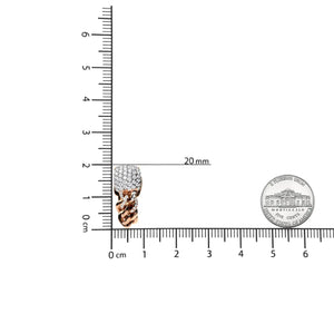 18K Rose Gold 3/4 Cttw Round Diamond Pave Cuban Chain Huggie Earrings (G - H Color, SI1 - SI2 Clarity) - Rieworkes