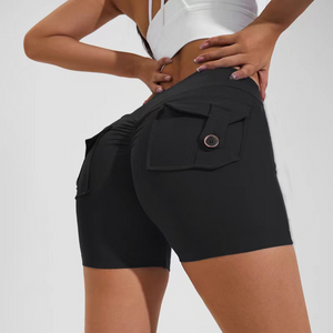 High Waist Hip Lifting Shorts with Pockets for Yoga Mimarta