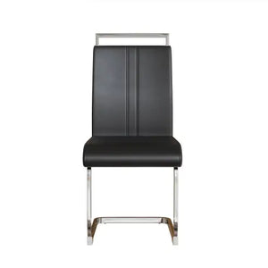 Modern Dining Chairs,PU Faux Leather High Back Upholstered Side Chair With C-shaped Tube Plating Metal Legs For Dining Room Kitchen Vanity Patio Club Guest Office Chair Set Of 4 Rieworkes