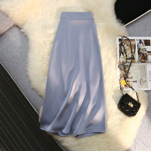 High-Quality Women's Acetate Satin Skirt Mimarta