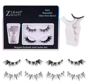Non Adhesive Thick One Piece Magnetic Suction False Eyelashes Rieworkes