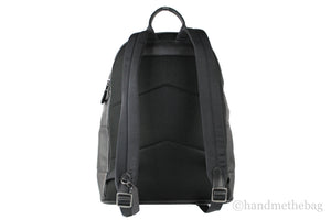 Coach Men's West Large Black Leather Backpack Shoulder Bookbag Mimarta