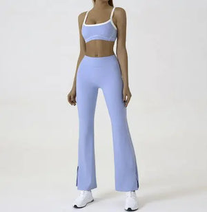 Spaghetti Strap Contrast Color Yoga Sports Suit Rieworkes