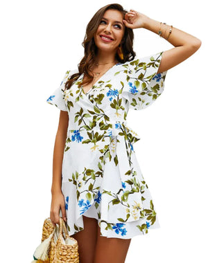V-Neck Butterfly Sleeve Dress Rieworkes