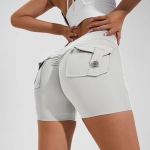 High Waist Hip Lifting Shorts with Pockets for Yoga Mimarta