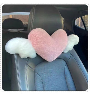 Car Headrest Neck Pillow with Heart Design and Support Mimarta