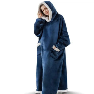 Super Long Flannel Blanket with Sleeves Winter Hoodies Rieworkes