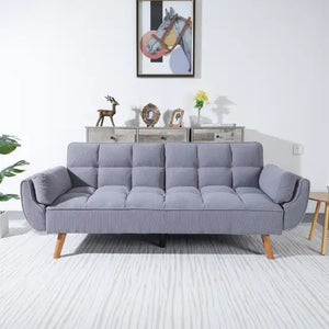 2064 Corduroy Sofa Sofa Bed-Smoke Gray Mimarta
