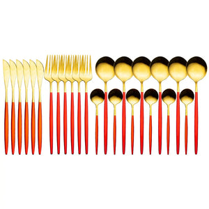24 Pieces Luxury Cutlery Set Rieworkes
