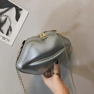 Mini Bags for Women 2023 New Fashion All-match Women's Shoulder Bag PU Solid Color Zipper Crossbody Patent Leather Lip Chain Bag Rieworkes