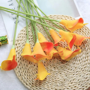 Artificial Calla Lily Decor for Living Room & Dining Table Rieworkes