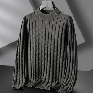 Plus Size Men's Loose Knit Round Neck Sweater Rieworkes