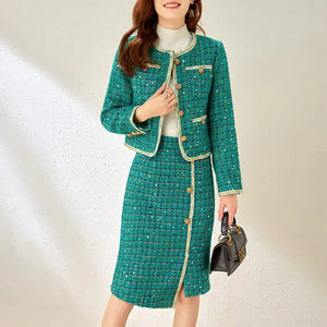 Runway Winter Tweed Dress Set Rieworkes