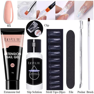 LILYCUTE Nail Extension Gel Set Rieworkes