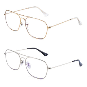 JM 2-Pack Aviator Reading Glasses Women Metal Frame Blue Light Blocking Computer Readers 1.75 Mimarta