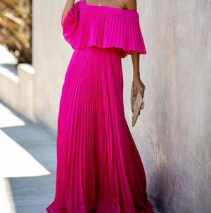 2020 New Sexy Off-Shoulder Chiffon Dress Mimarta