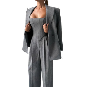 Fishbone Crisp Suit Women's Clothing Mimarta