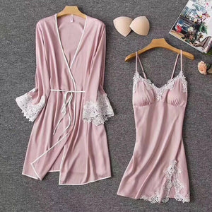 2-Piece Sleep Dress and Robe Set Mimarta