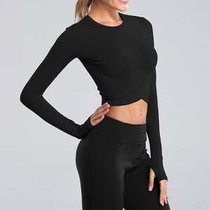 Autumn Women's Long Sleeve Workout Yoga Top Mimarta