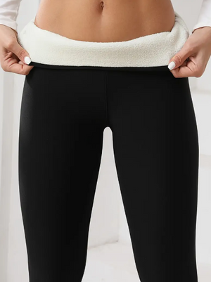 Velvet Padded Lambswool Leggings Mimarta