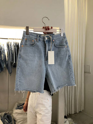 Loose Casual Women's Five-Point Denim Shorts Mimarta