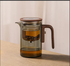 Elegant Glass Teapot & Tea Set with Water Separation Rieworkes