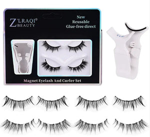 Non Adhesive Thick One Piece Magnetic Suction False Eyelashes Rieworkes
