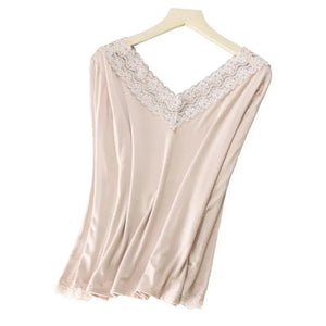 Women Lace V-neck Long-sleeved Thermal Slim Warm Top Rieworkes