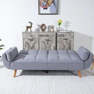 2064 Corduroy Sofa Sofa Bed-Smoke Gray Mimarta