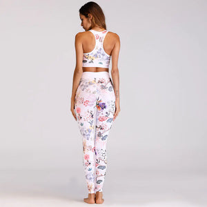 Women's Floral Print Yoga Set - Bra & Leggings Outfit Mimarta