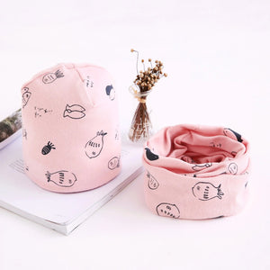 Autumn Winter Baby Cotton Scarf & Hat Set (Wholesale) Mimarta
