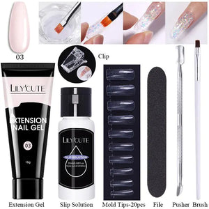 LILYCUTE Nail Extension Gel Set Rieworkes