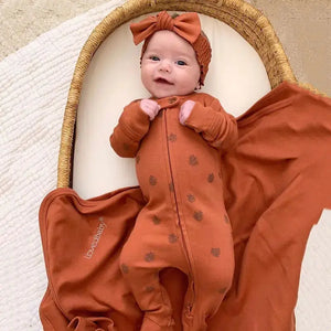 Newborn Baby Knitted Footie Jumpsuit KungFu Kids Store