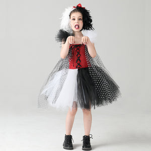 Cruella De Vil Cosplay Dress for Halloween Performance Mimarta