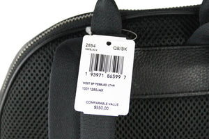 Coach Men's West Large Black Leather Backpack Shoulder Bookbag Mimarta
