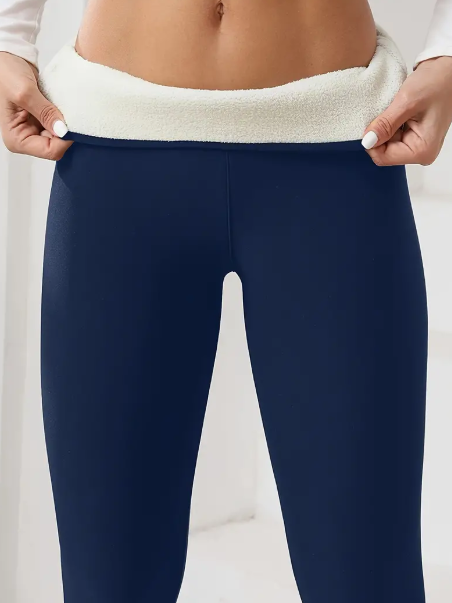 Velvet Padded Lambswool Leggings Mimarta