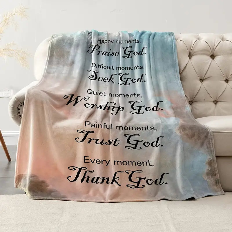 Christian Bible Verse Blanket for Women - Soft Plush Throw Mimarta