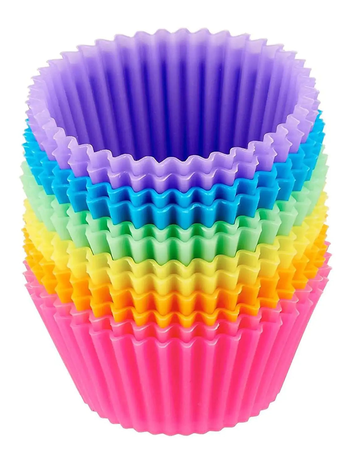 Reusable Silicone Baking Cups/ Nonstick Muffin Molds 12 Pcs Rieworkes