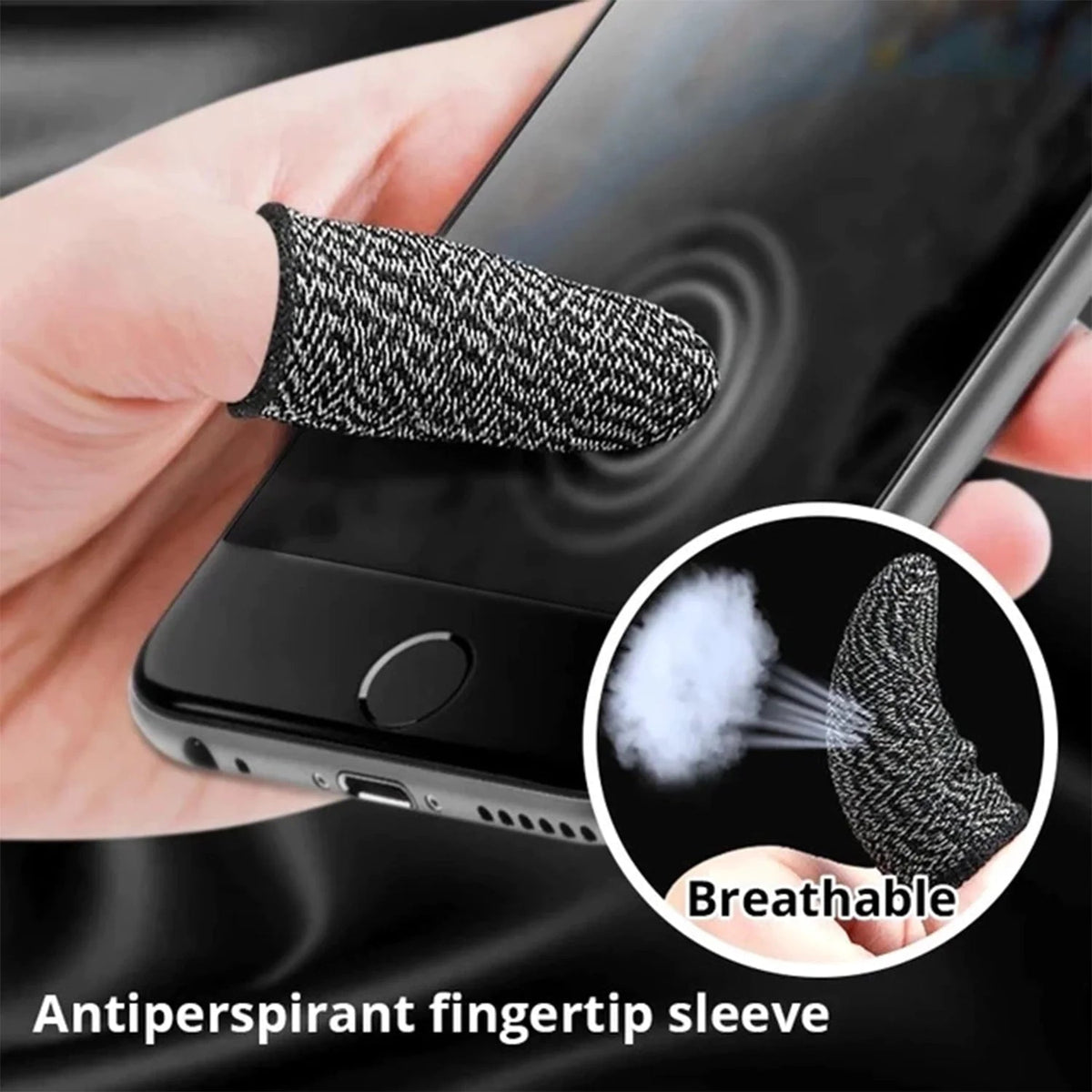 10 Pcs Screen PUBG Gaming Finger Sleeve Game Controller Mobile Sweatproof Gloves - Rieworkes