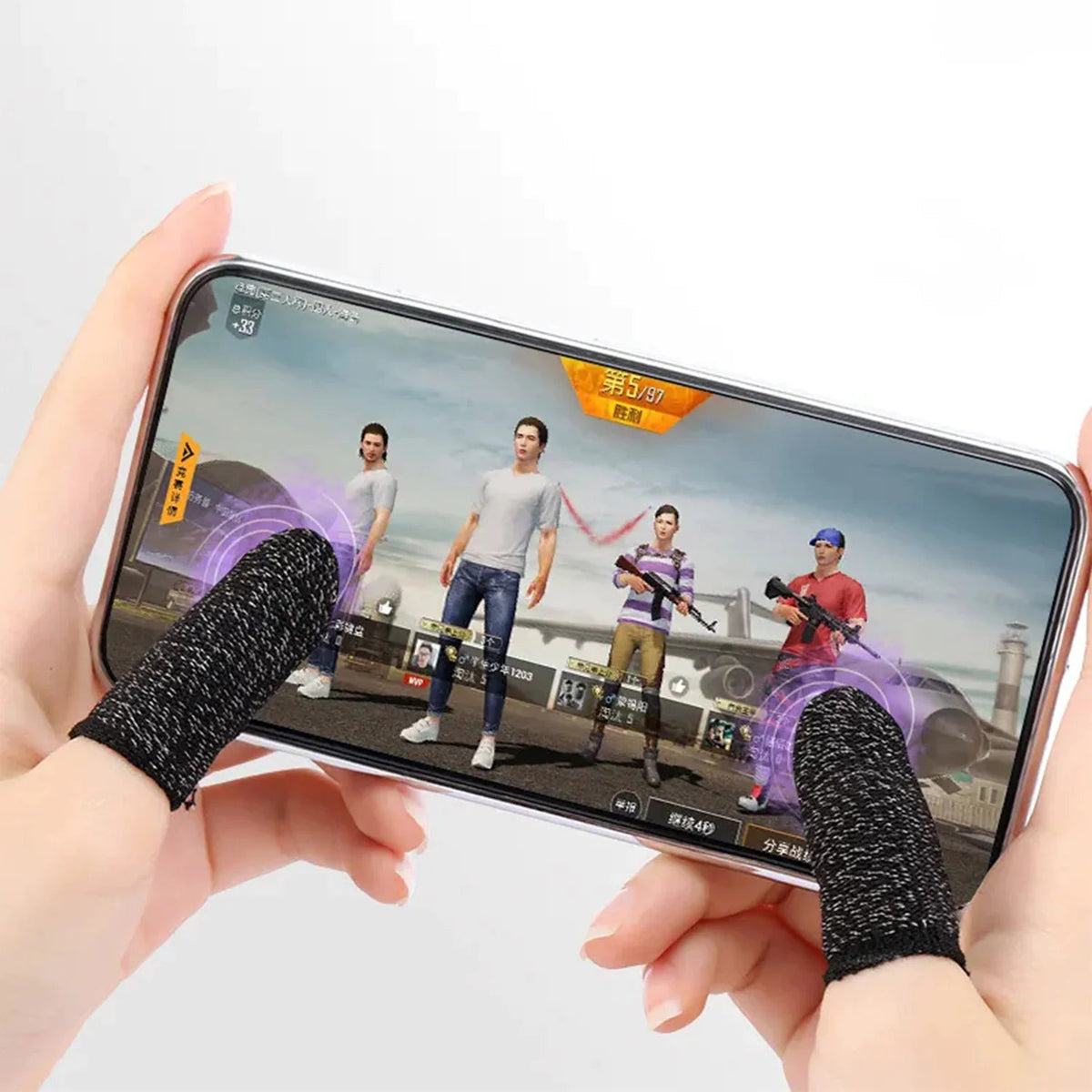 10 Pcs Screen PUBG Gaming Finger Sleeve Game Controller Mobile Sweatproof Gloves - Rieworkes