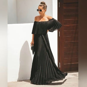 2020 New Sexy Off-Shoulder Chiffon Dress Mimarta