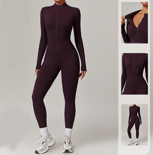 Women's Warm Zipper Yoga Jumpsuit Mimarta