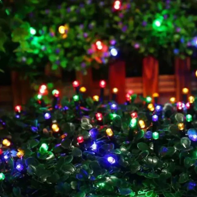 10M LED String Lights with 100 Flashing Bulbs &amp; Black Wire - Rieworkes