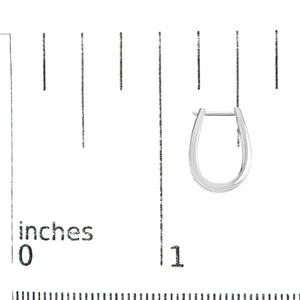 14K Gold 1/4 Cttw Channel - Set Brilliant Round - Cut Diamond Hoop Earrings (H - I Color, I1 - I2 Clarity) - Rieworkes