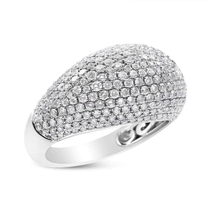 14K White Gold 1 3/4 Cttw Round - Cut Diamond Cluster Band Ring (G - H Color, SI1 - SI2 Clarity) - Rieworkes