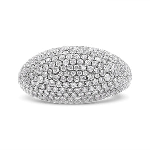 14K White Gold 1 3/4 Cttw Round - Cut Diamond Cluster Band Ring (G - H Color, SI1 - SI2 Clarity) - Rieworkes
