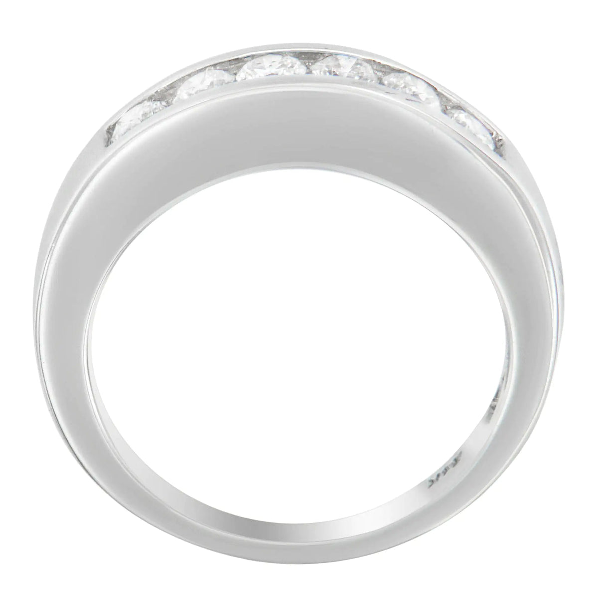 14K White Gold 3/4ct. TDW Diamond Channel Band Ring (H - I, I1 - I2) - Rieworkes